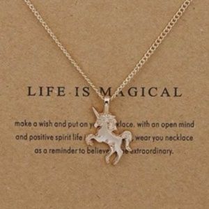 Sparkling Magical Unicorn Gold-Plated Necklace